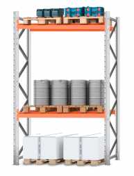 Стеллаж паллетный 3000х1800х1100 2 яруса Р100.1.5Б120.2