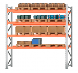 Стеллаж паллетный 3500х2700х1100 4 яруса Р100.1.5Б120.1.5
